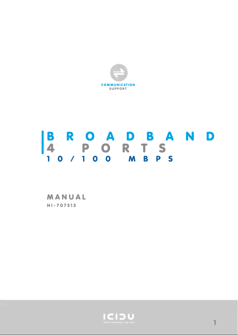 Page 1 de la notice Manuel utilisateur Icidu Nl-707513