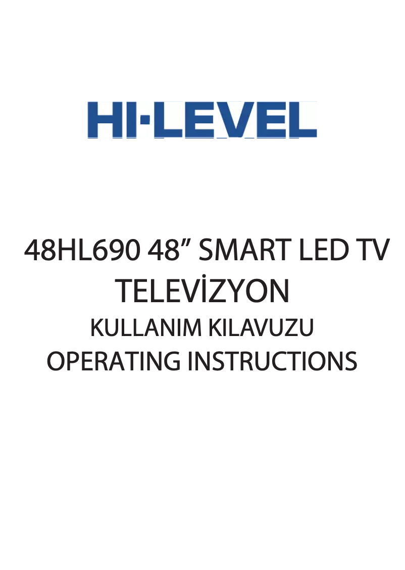 Page n°1 - Manuel utilisateur Hi-level 48HL690