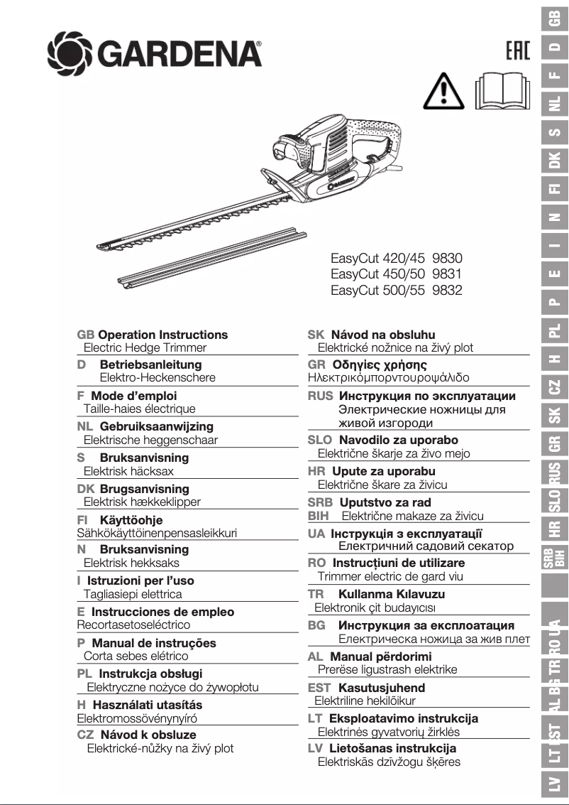 Image de la première page du manuel de l'appareil EasyCut 420/45