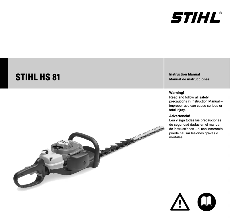 Page 1 of the manual User Manual Stihl HS 81