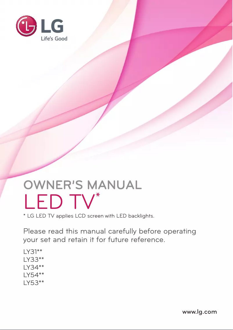 Page n°1 - Manuel utilisateur LG 60LY345C