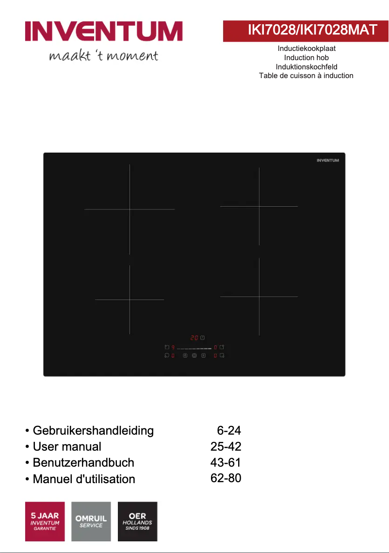 Page n°1 - Manuel utilisateur Inventum IKI7028