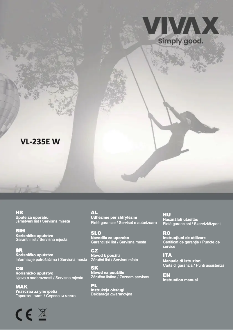 Page n°1 - Manuel utilisateur Vivax VL-235E W