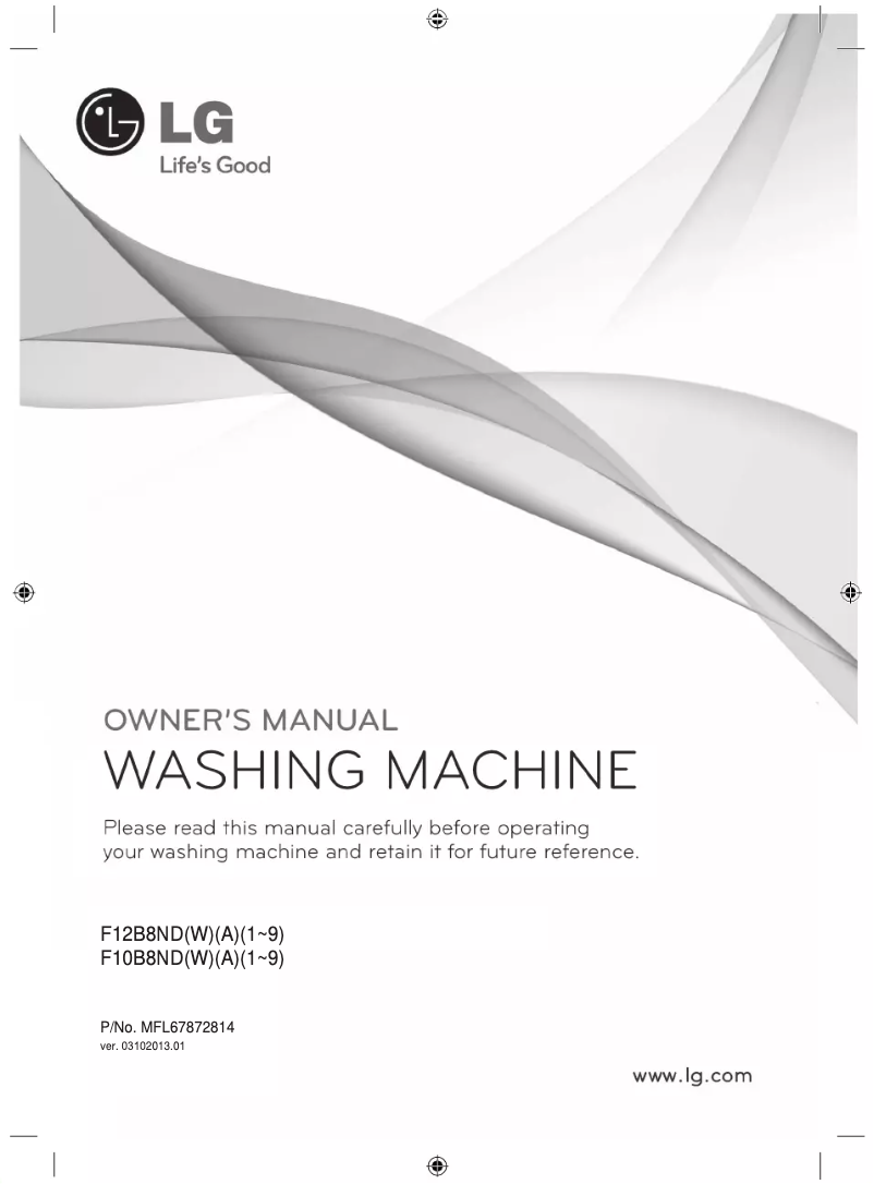 Page n°1 - Manuel utilisateur LG F12B89NDA