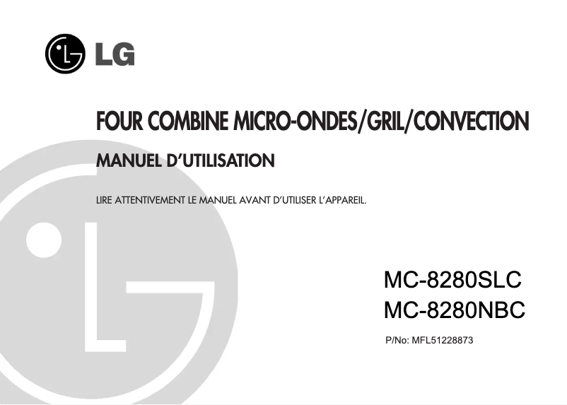 Page n°1 - Manuel utilisateur LG MC-8280SLC
