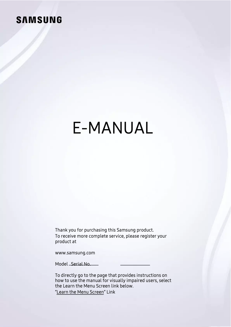 Page 1 de la notice Manuel utilisateur Samsung QN55Q60TAP