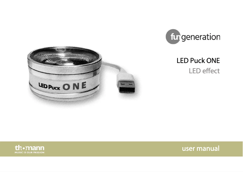 Image de la première page du manuel de l'appareil LED Puck One