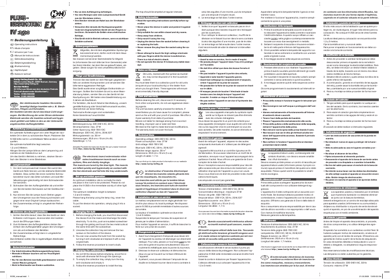 Image de la première page du manuel de l'appareil IV 250