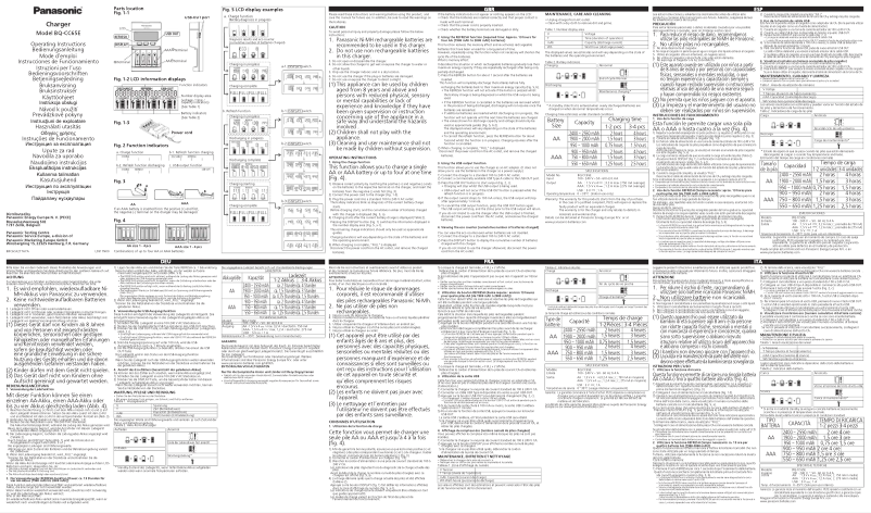 Page 1 de la notice Manuel utilisateur Panasonic BQ-CC65E