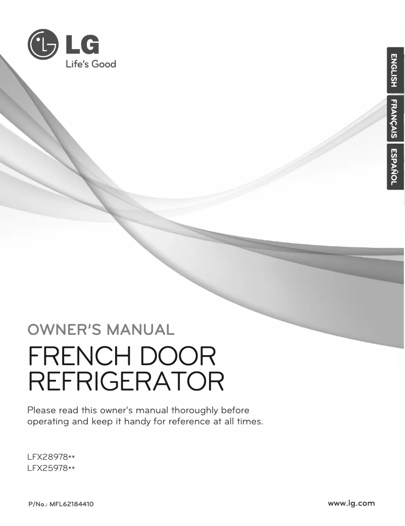 Page 1 de la notice Manuel utilisateur LG LFX25978SW