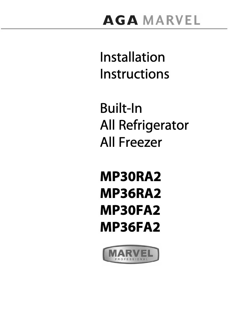 Image de la première page du manuel de l'appareil MP36RA2LP