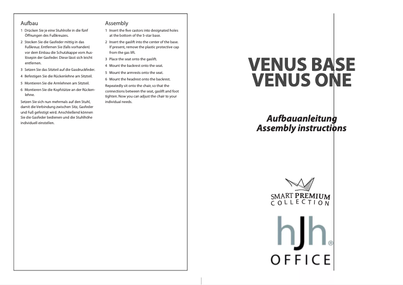 Page 1 de la notice Manuel utilisateur HJH Office Venus One