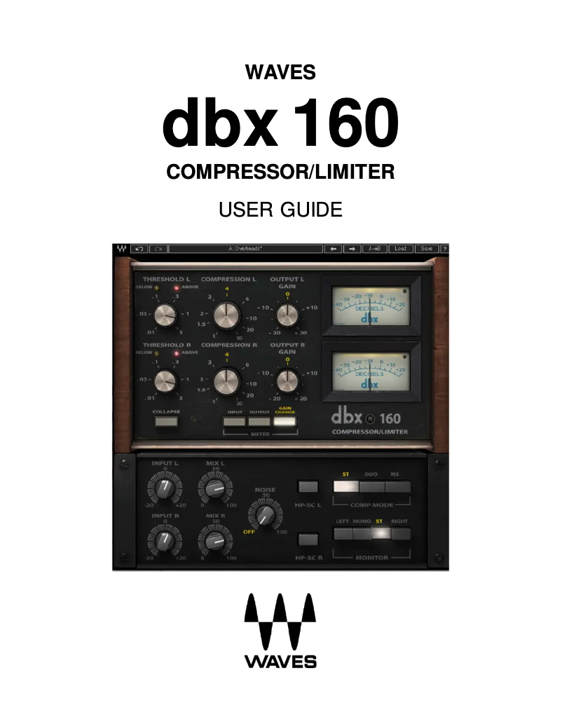 Page n°1 - Manuel utilisateur Waves dbx 160