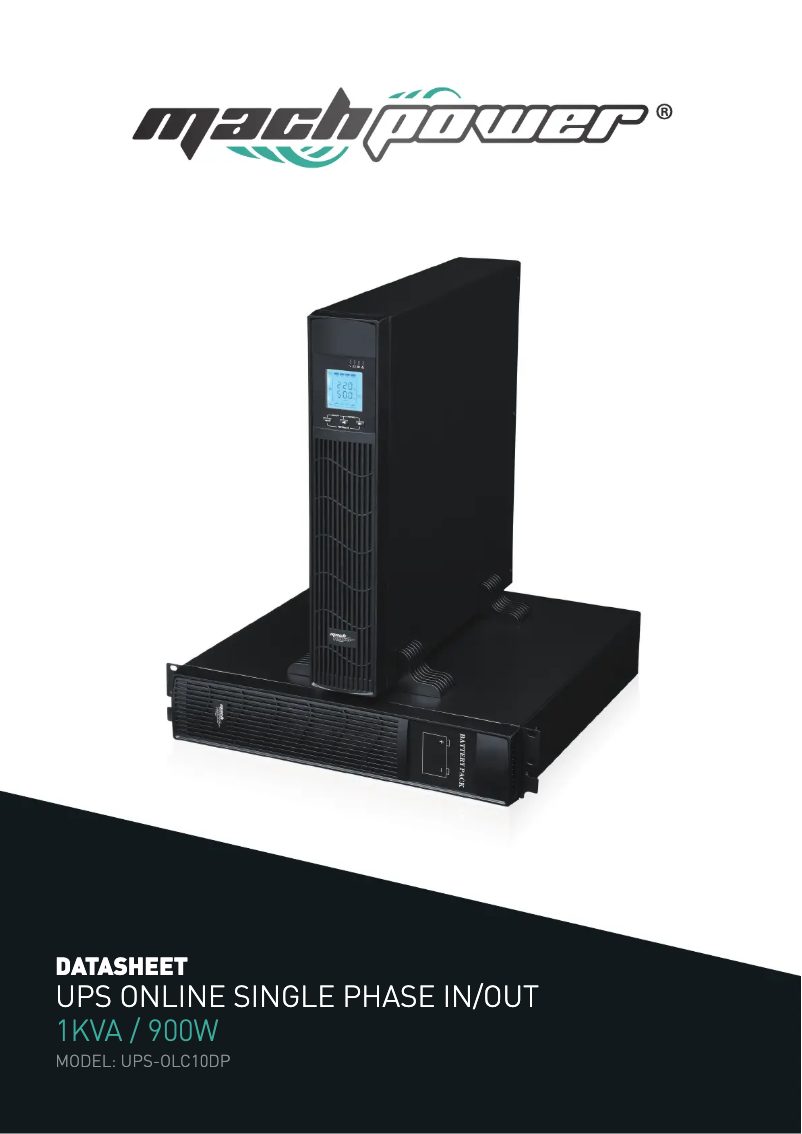 Page 1 de la notice Manuel utilisateur Mach Power UPS-OLC10DP