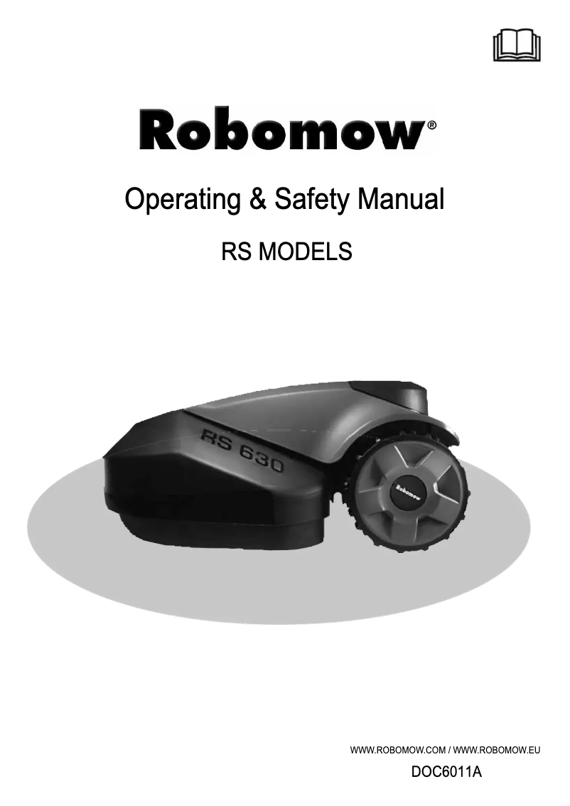 Page 1 de la notice Manuel utilisateur Robomow RS 630