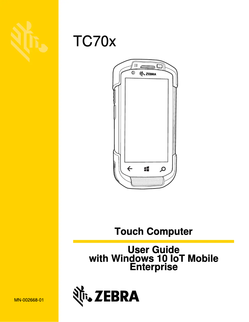 Image de la première page du manuel de l'appareil TC70x