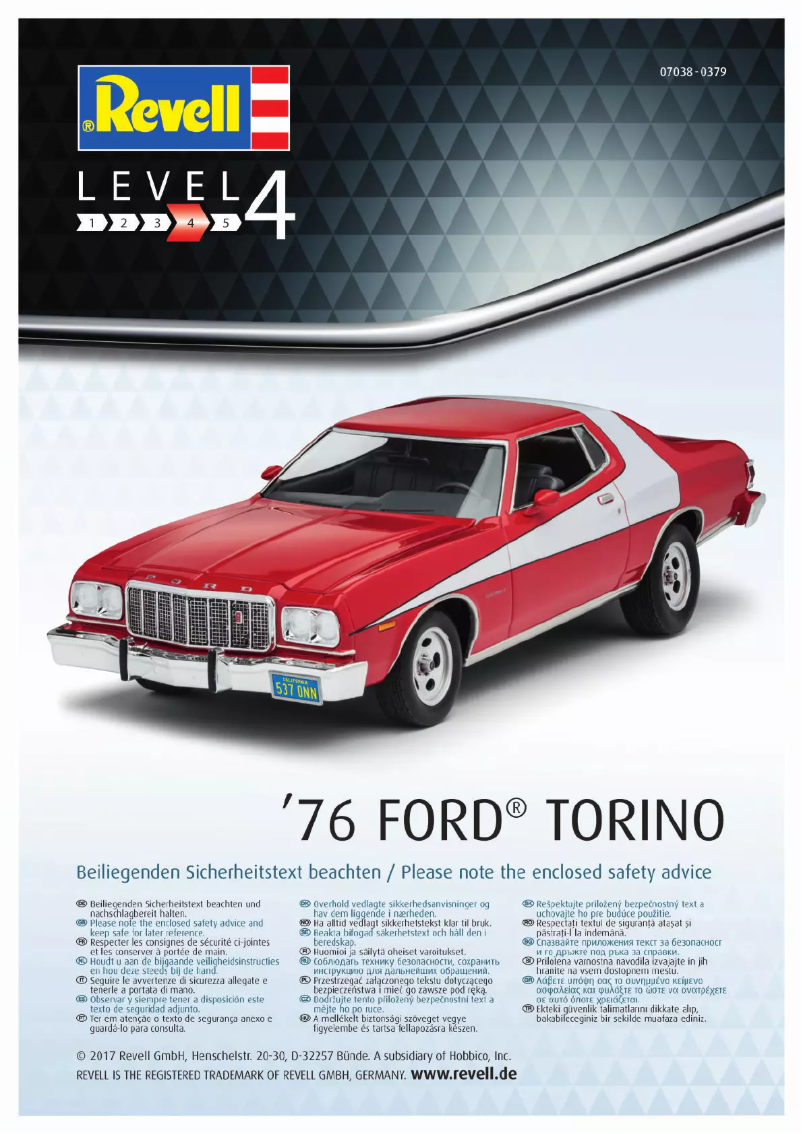 Page n°1 - Manuel utilisateur Revell '76 Ford Torino