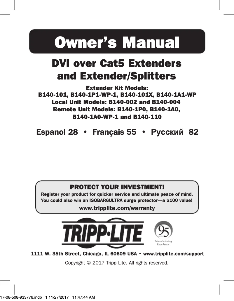 Image de la première page du manuel de l'appareil B140-002