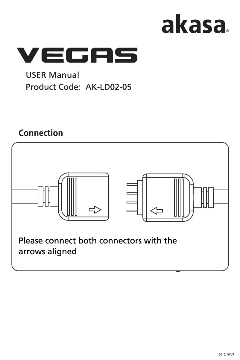 Página 1 del manual Manual de usuario Akasa Vegas AK-LD02-05RD