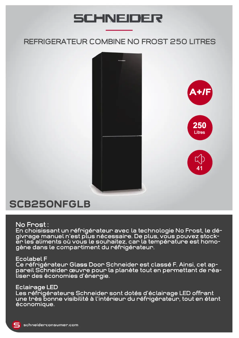 Image de la première page du manuel de l'appareil SCB250NFGLB