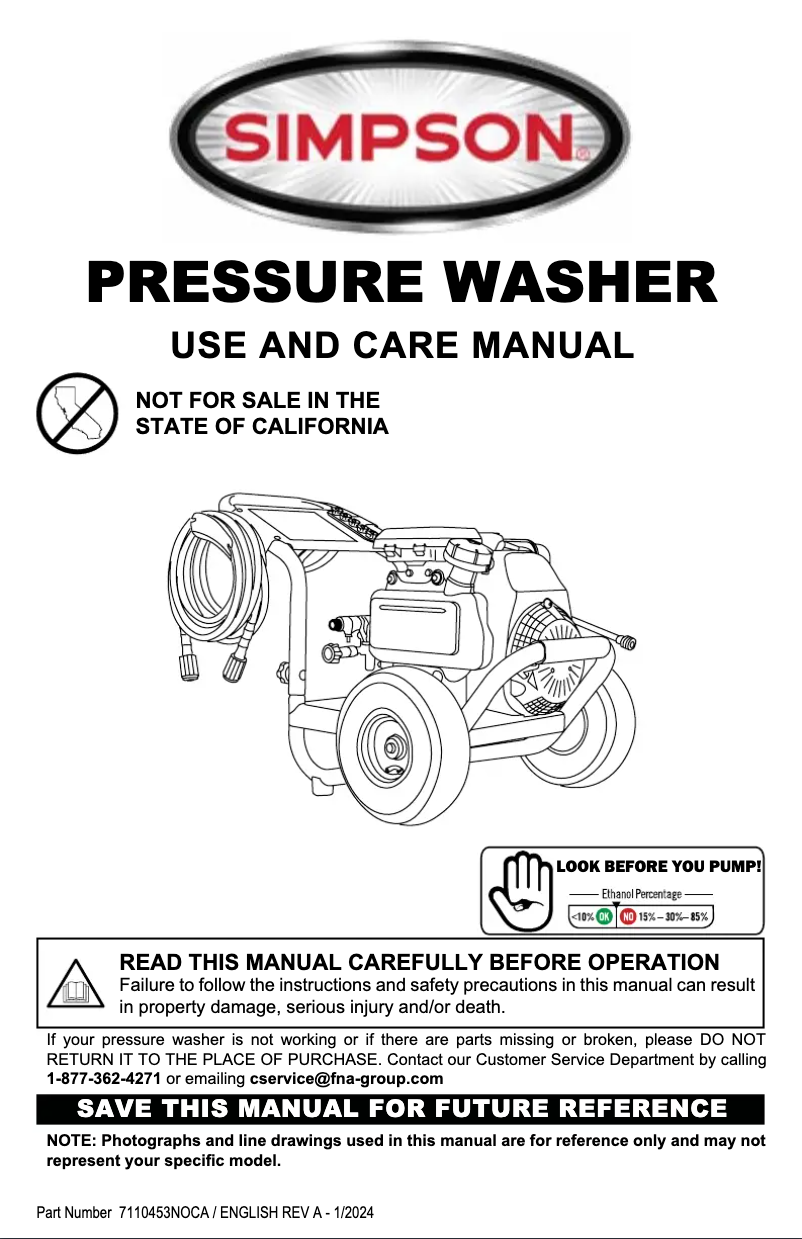 Página 1 del manual Manual de usuario Simpson Megashot MS61367