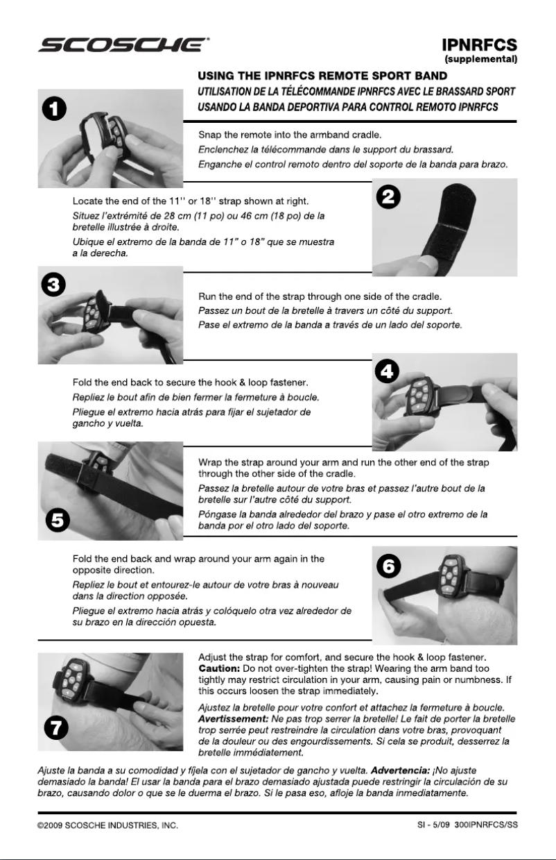 Page n°1 - Manuel utilisateur Scosche IPNRFCS