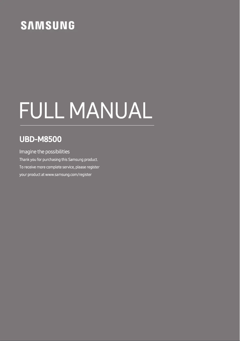 Image de la première page du manuel de l'appareil M8500
