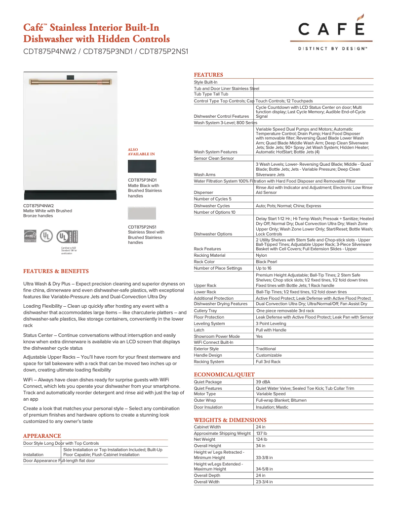 Image de la première page du manuel de l'appareil Café CDT875P3ND1