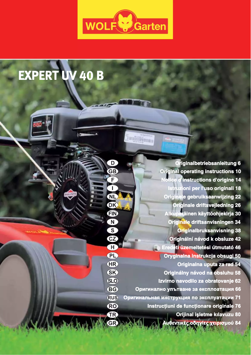 Image de la première page du manuel de l'appareil Expert UV 40 B
