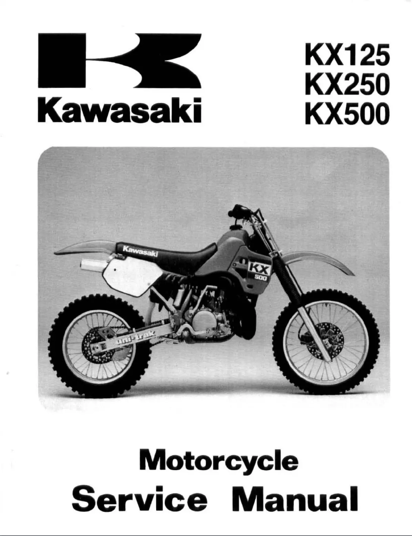 Page n°1 - Manuel utilisateur Kawasaki KX500 (2004)