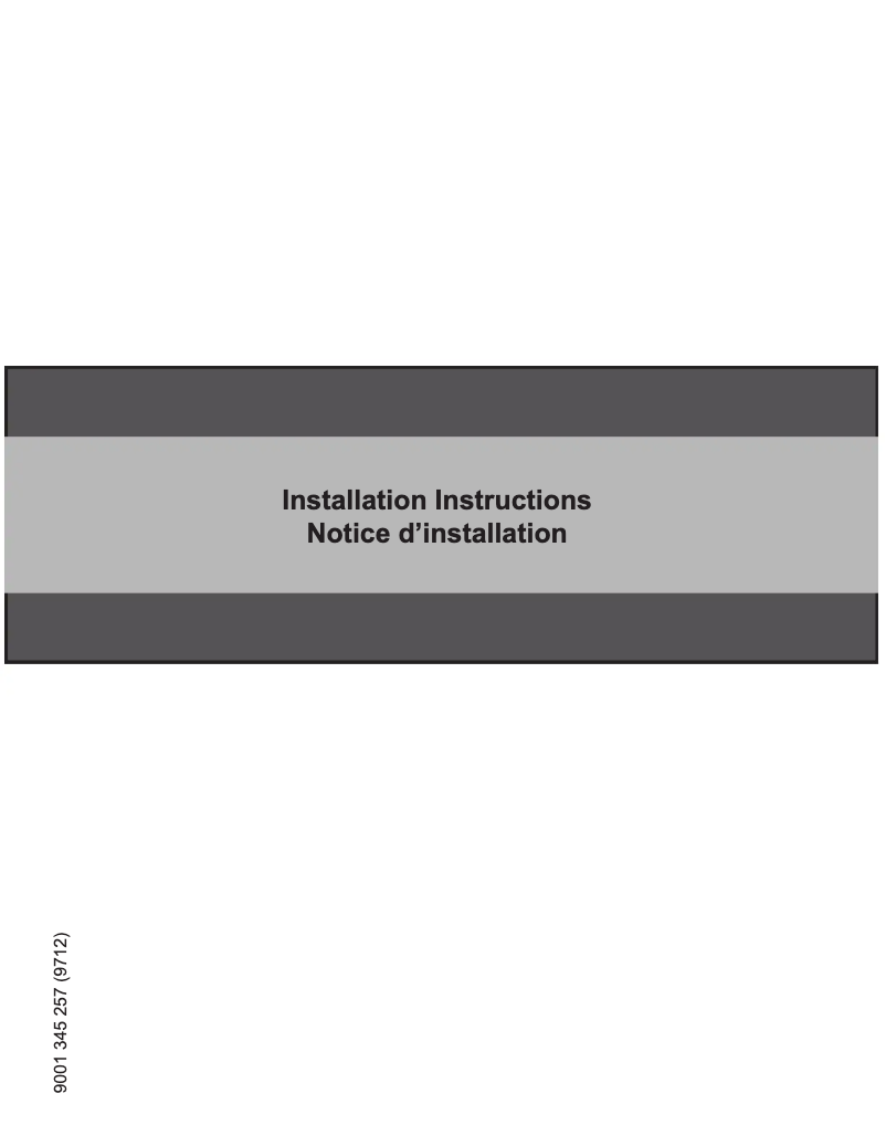 Page 1 de la notice Guide d'installation Bosch SGE53X52UC