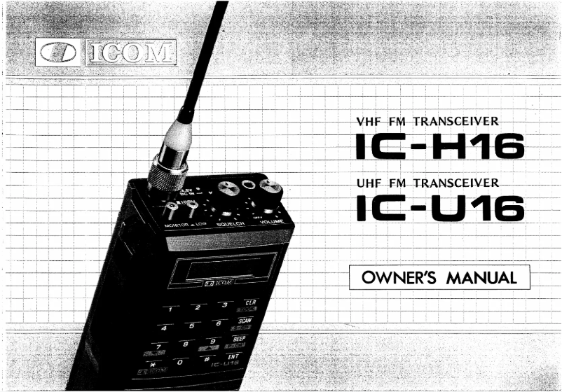 Image de la première page du manuel de l'appareil IC-H16