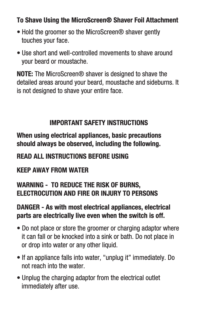 Page 1 de la notice Manuel utilisateur Remington PG350 Creative