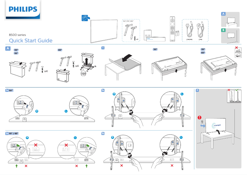 Imagen de la primera página del manual del dispositivo 55PUN8215