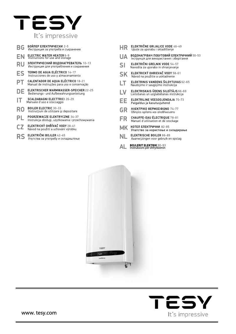 Page n°1 - Manuel utilisateur Tesy BelliSlimo Cloud 50