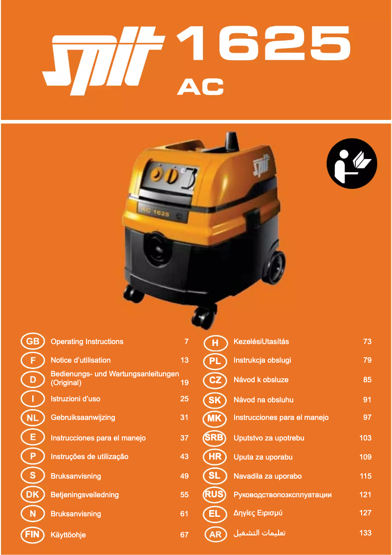 Page n°1 - Manuel utilisateur Spit AC1625