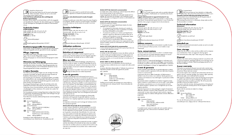 Page n°1 - Manuel utilisateur Topmove IAN 283596