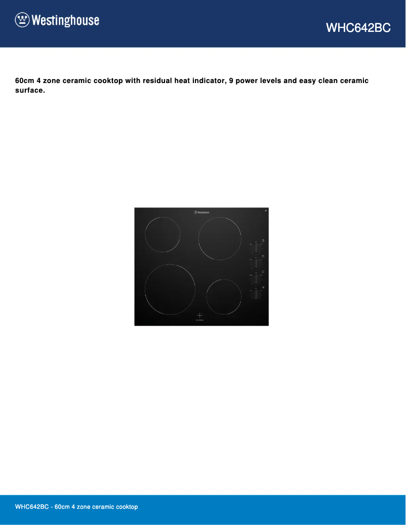 Image de la première page du manuel de l'appareil WHC642BC