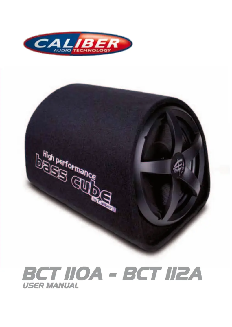 Page n°1 - Manuel utilisateur Caliber BCT112A