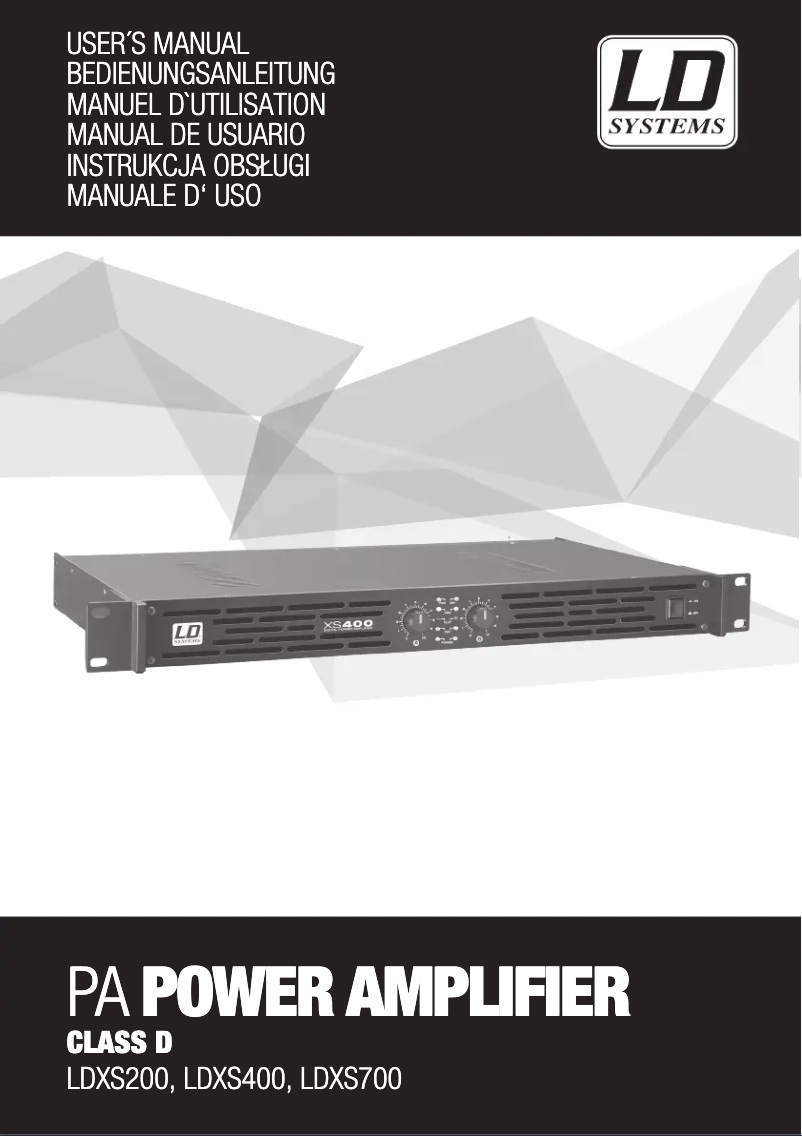 Página 1 del manual Manual de usuario LD Systems XS 200