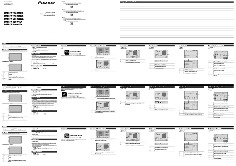 Page n°1 - Guide de démarrage rapide Pioneer DMH-WT8600NEX
