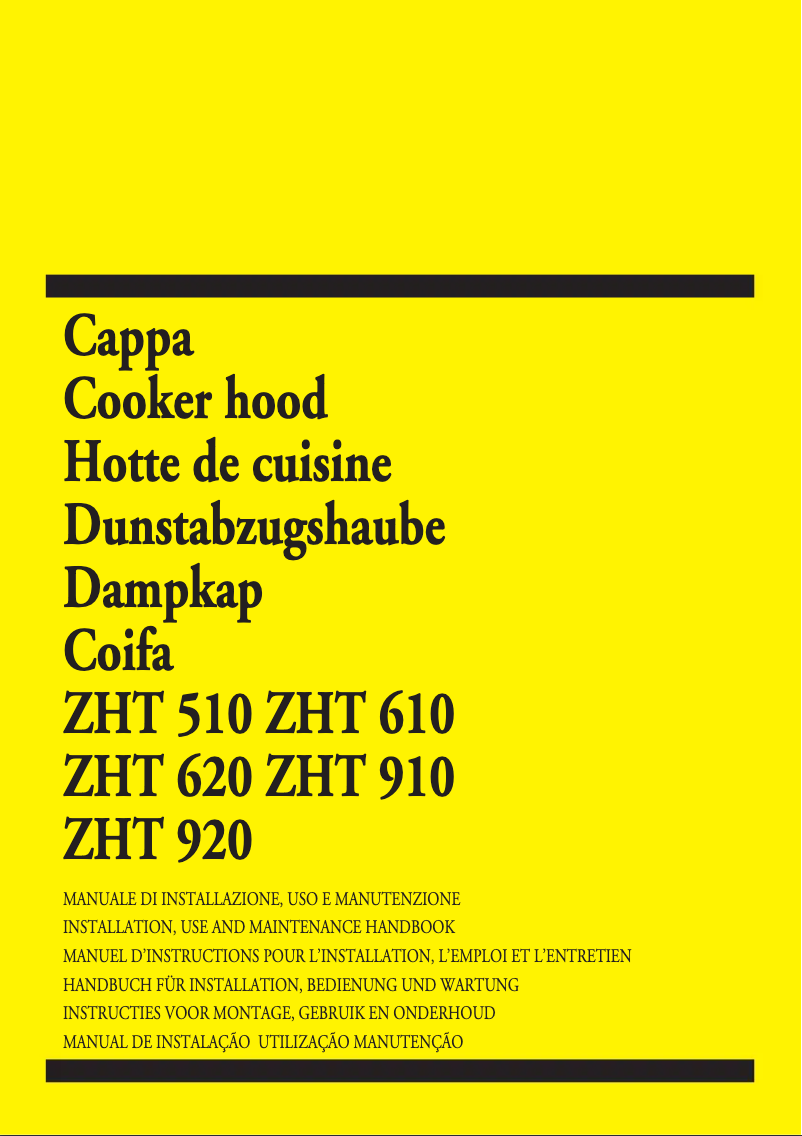 Page 1 de la notice Manuel utilisateur Zanussi ZHT 920 W