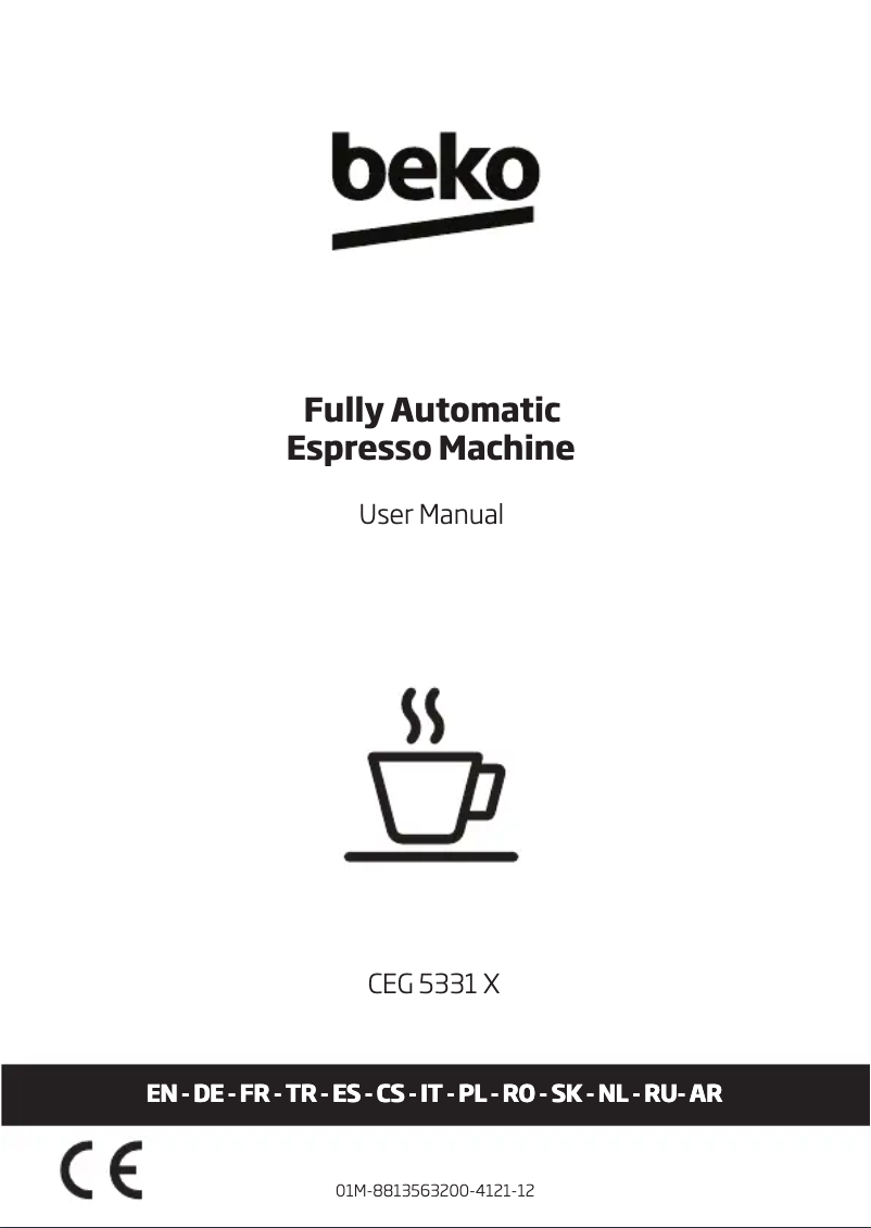 Page 1 de la notice Manuel utilisateur Beko CEG5331X