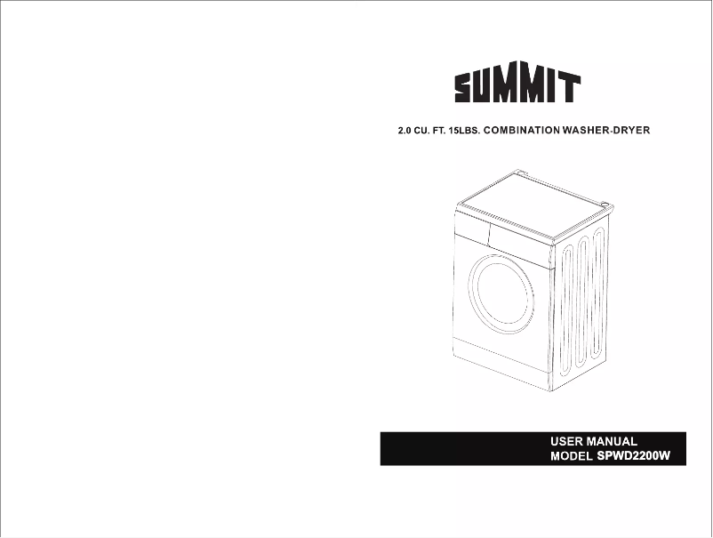 Page n°1 - Manuel utilisateur Summit SPWD2201SS