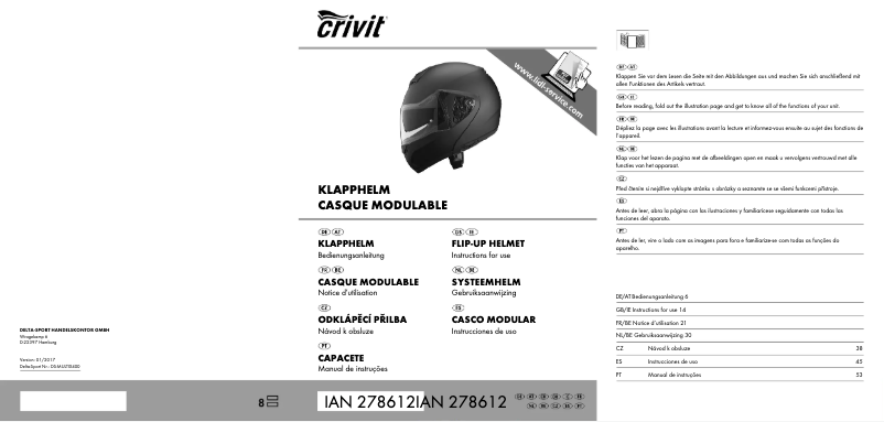 Page 1 de la notice Manuel utilisateur Crivit SP-803Y