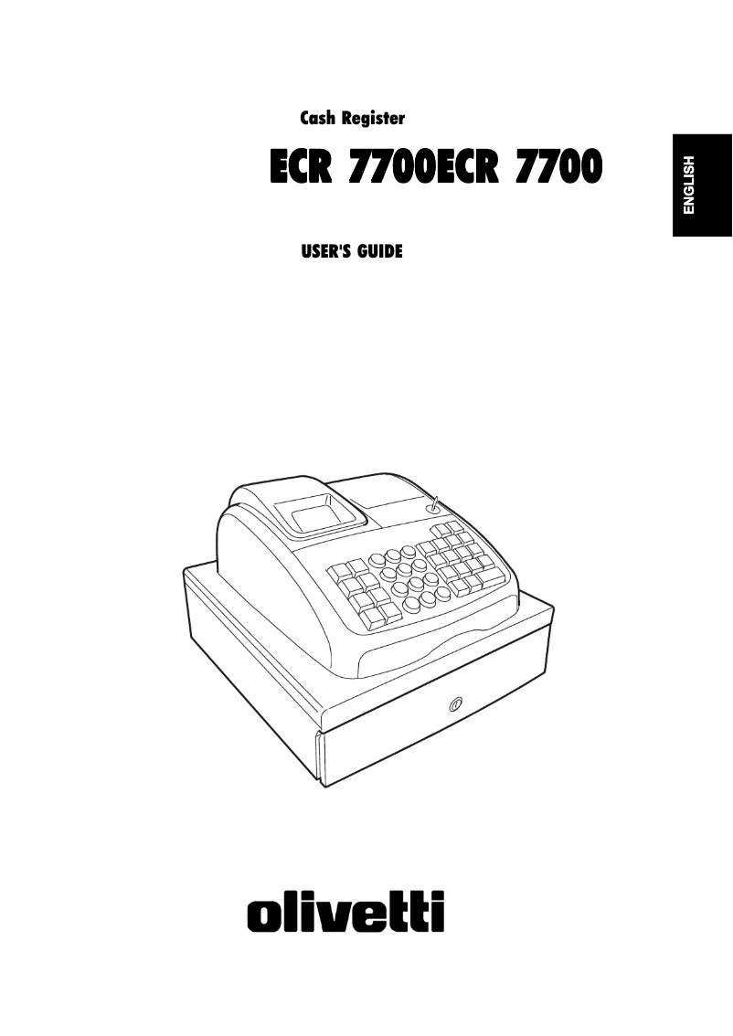 Page 1 de la notice Manuel utilisateur Olivetti ECR 7700LD