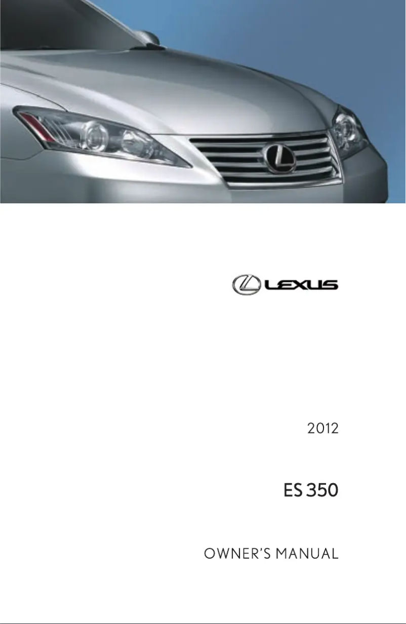 Page 1 of the manual User Manual Lexus ES 350 (2012)