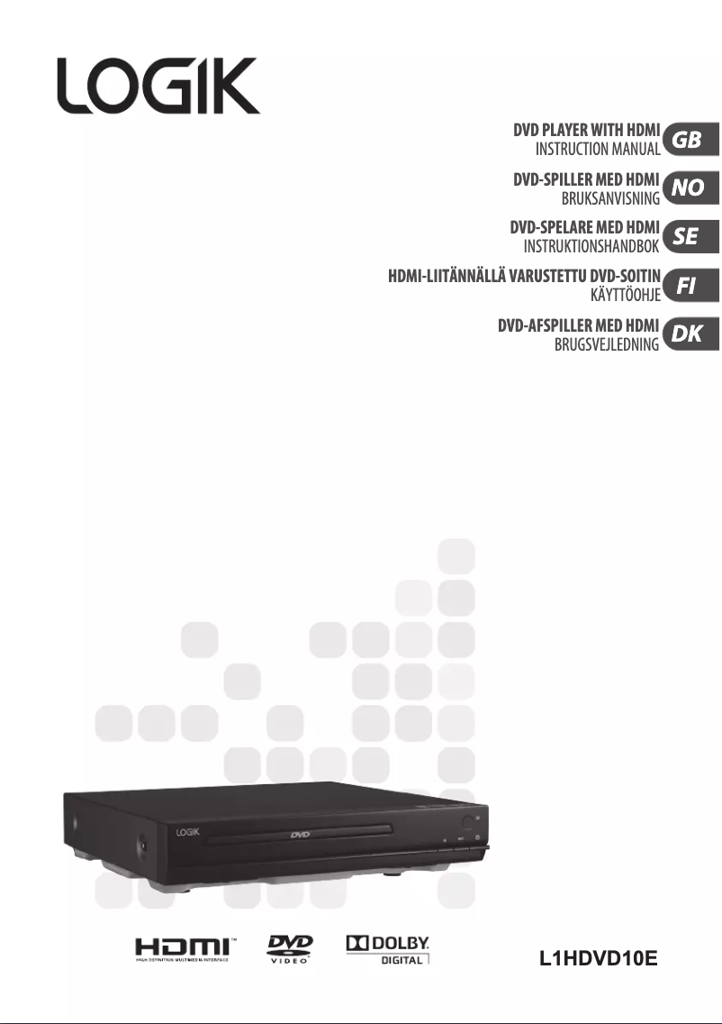 Page 1 de la notice Manuel utilisateur Logik L1HDVD10E
