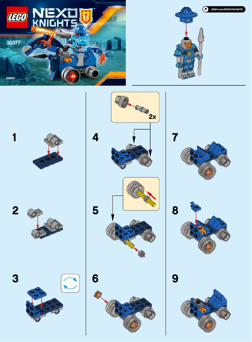 Page 1 de la notice Manuel utilisateur Lego Nexo Knights 30377