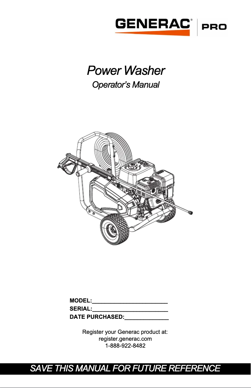 Page n°1 - Manuel utilisateur Generac PRO 6712